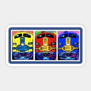 The Three Faces of the Santa Fe Sticker